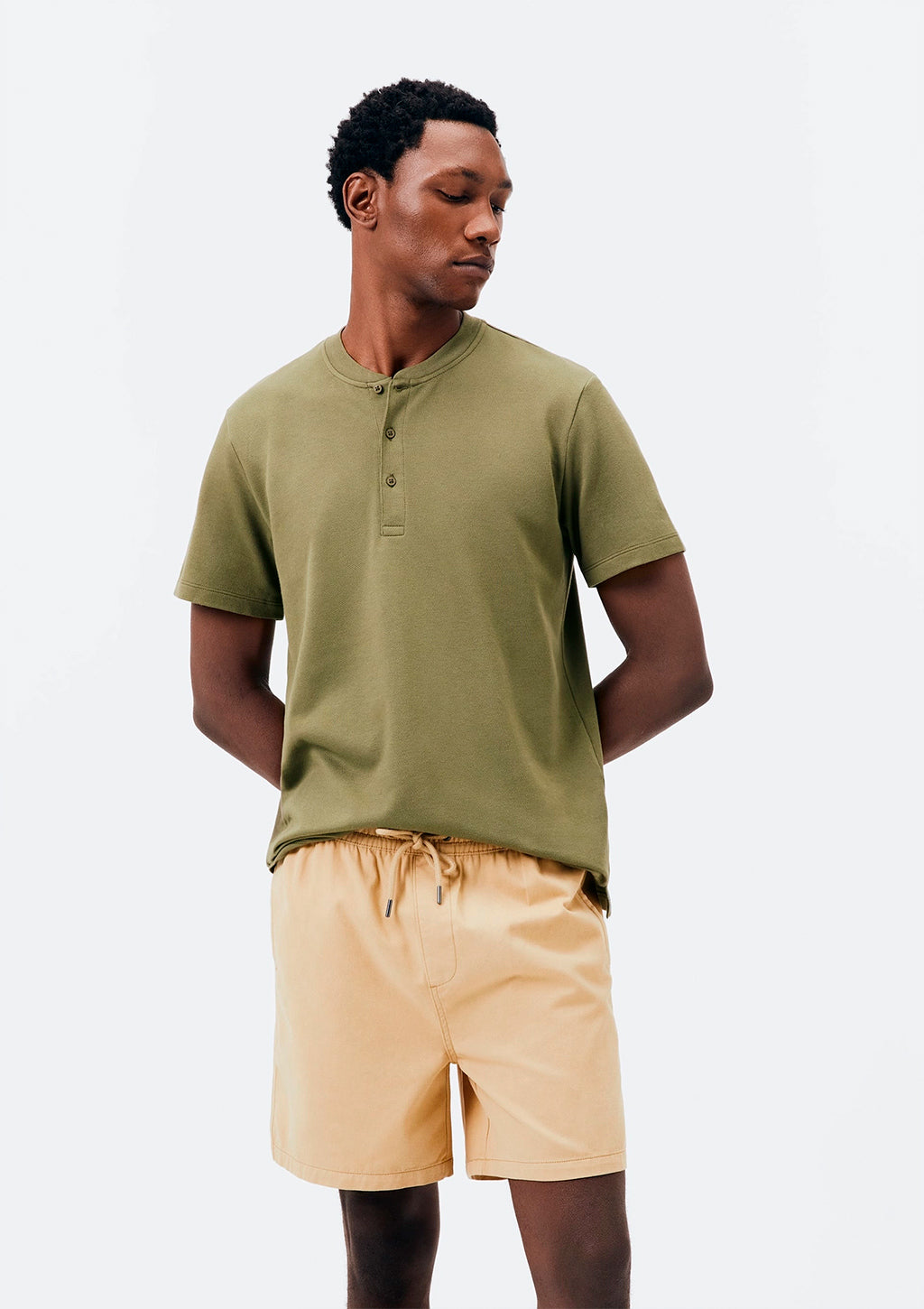 Shorts Em Sarja Hering Masculino - Bege