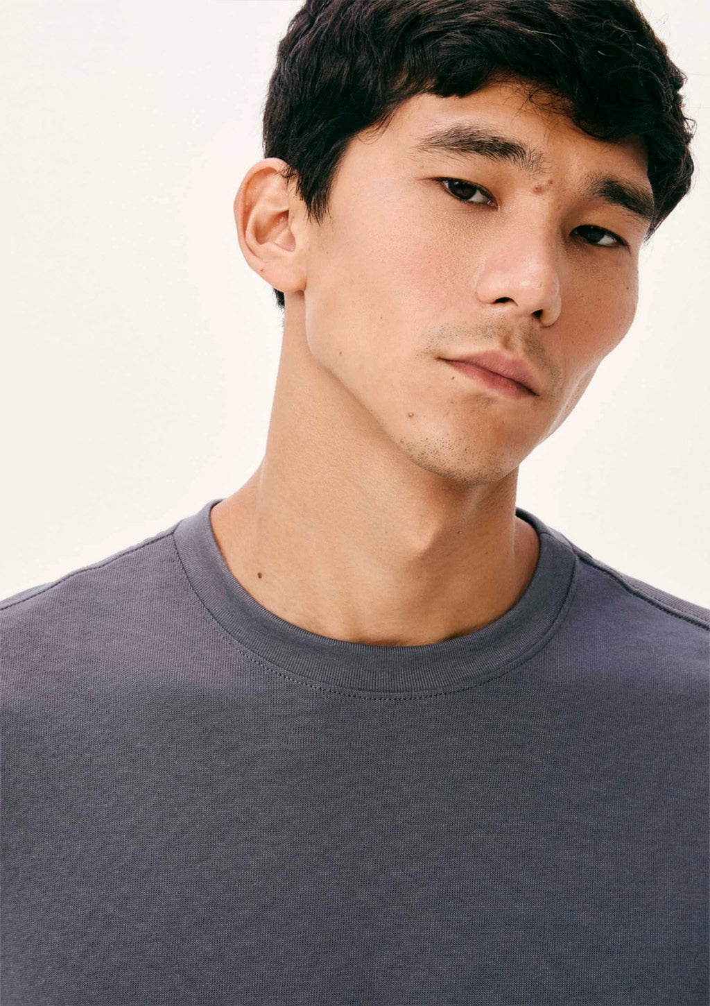 Camiseta Manga Curta Hering Básica Algodão Peruano Masculina - Azul