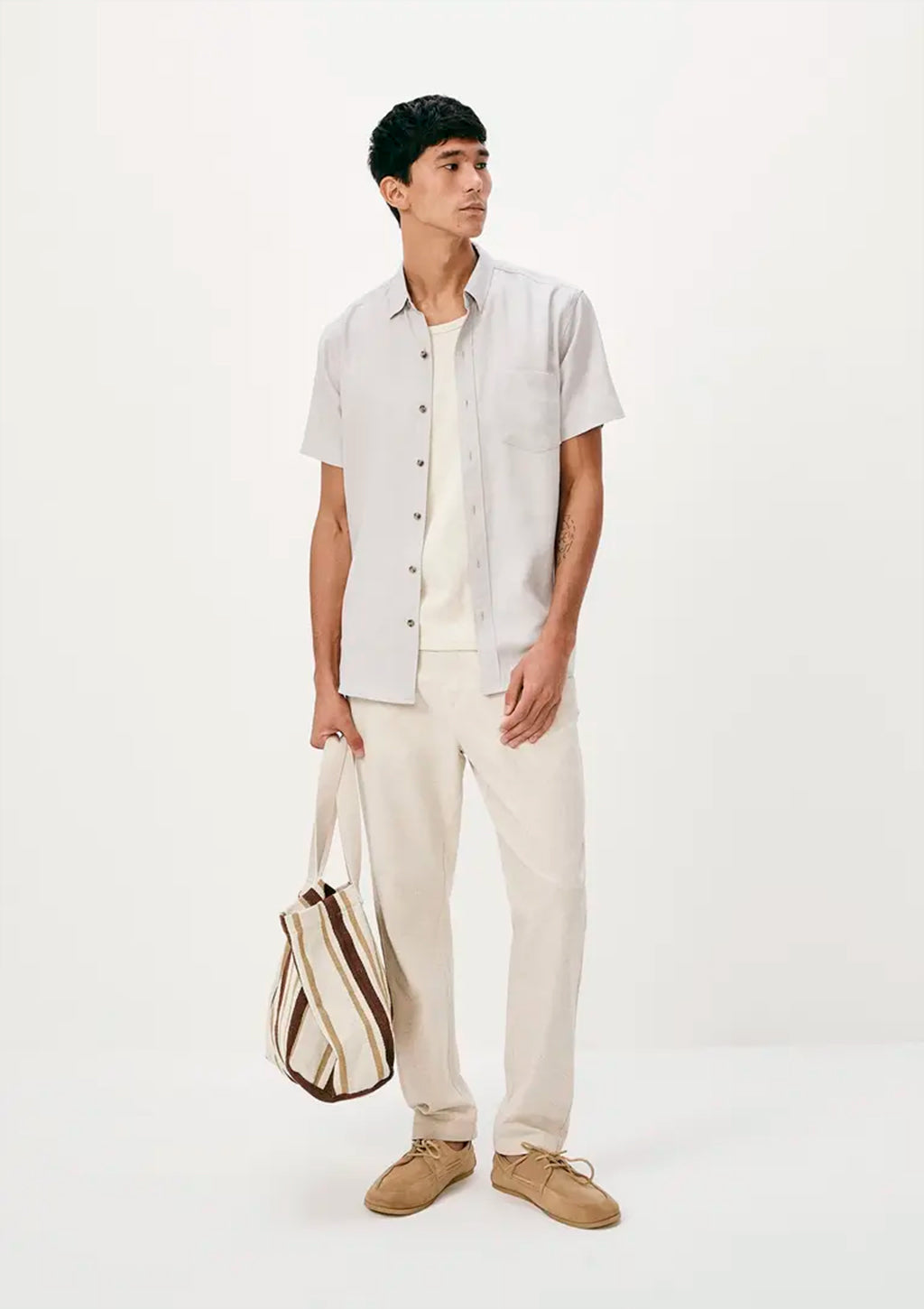 Calça Reta Hering Chino Masculina - Natural