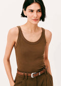 Regata Slim Rib Hering Feminina - Marrom