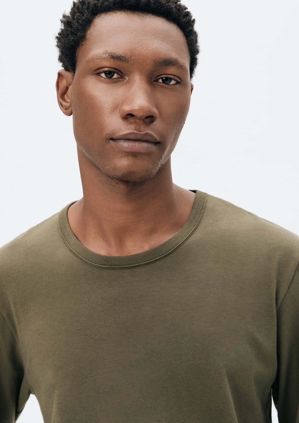 Camiseta Básica Hering  Manga Longa Slim Masculina - Verde