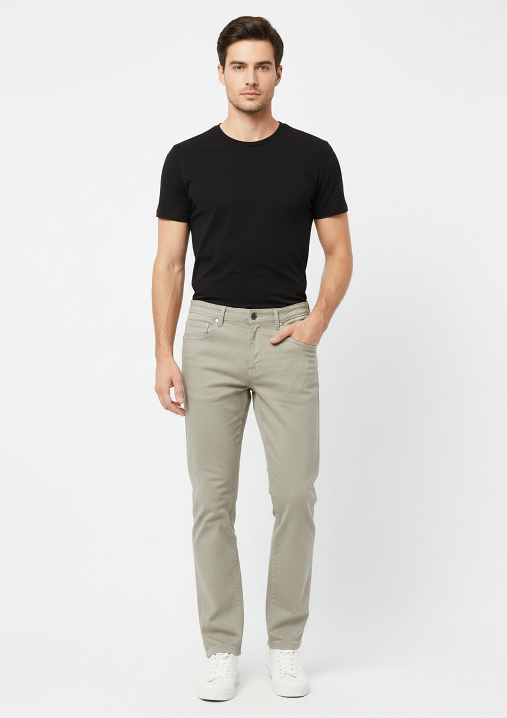 Calça Jeans  Shop 5 Denim Masculino - Verde Caqui