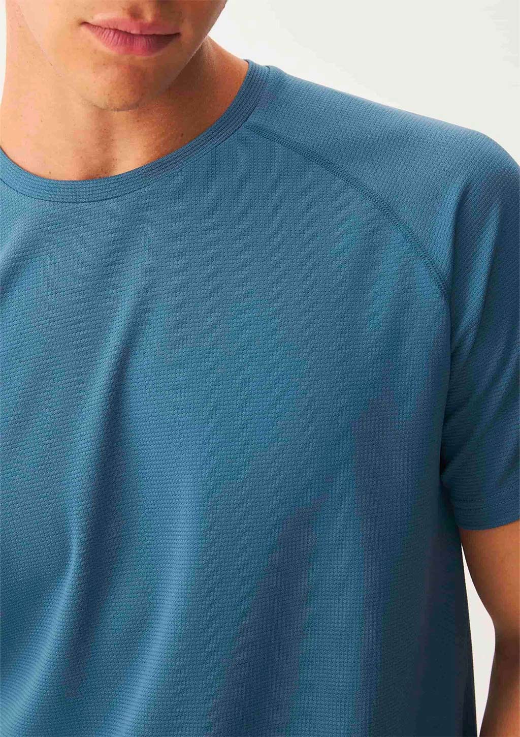 Camiseta Esportiva Masculina Manga Curta Raglan Hering - Azul