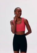 Top Esportivo Hering Canelado Sem Costura Feminino - Vermelho