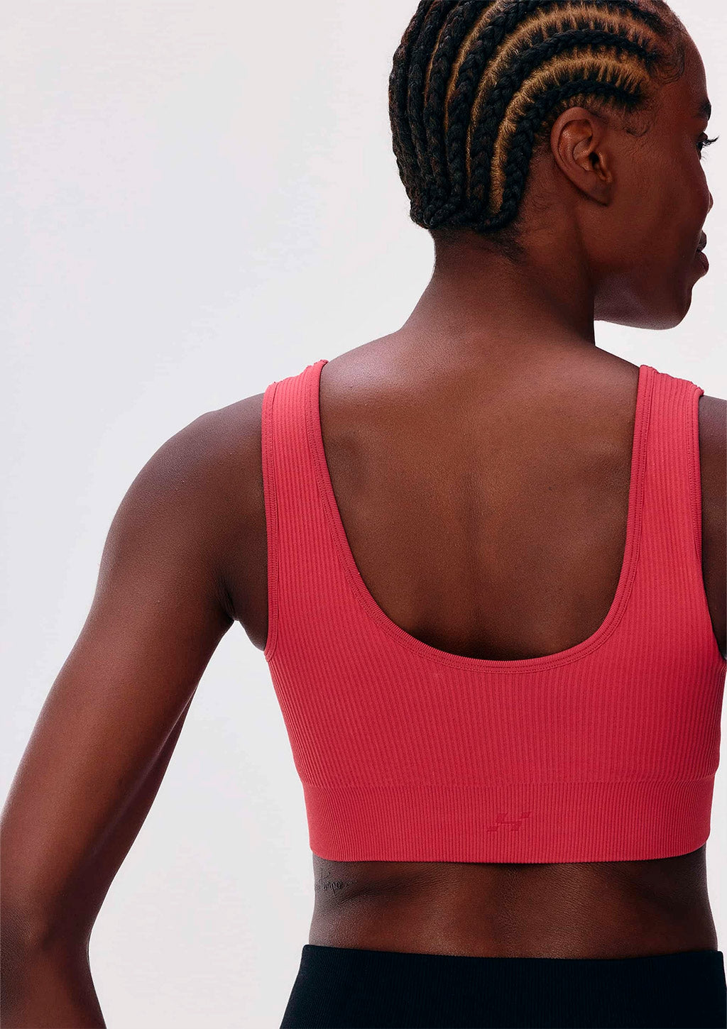 Top Esportivo Hering Canelado Sem Costura Feminino - Vermelho