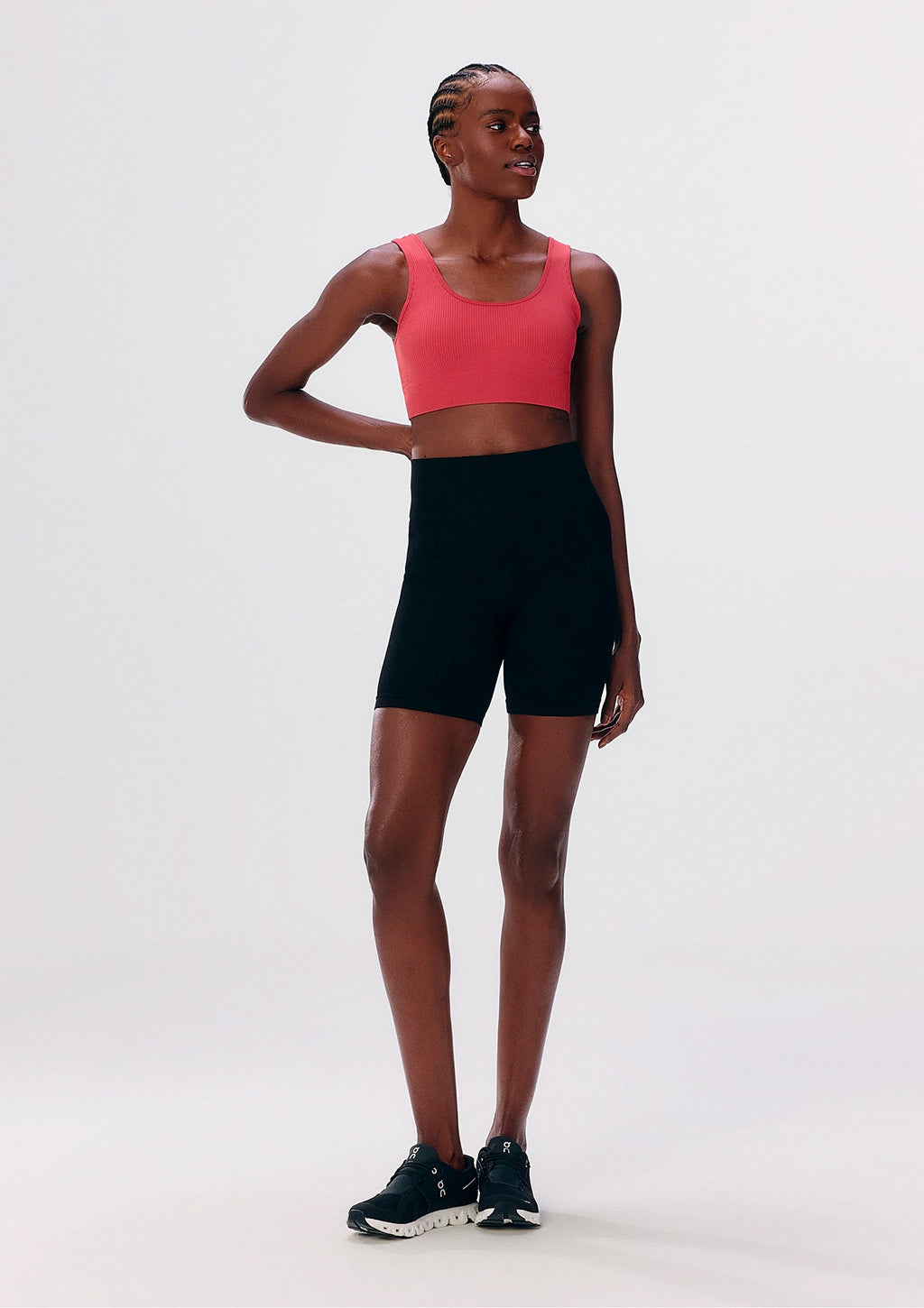 Top Esportivo Hering Canelado Sem Costura Feminino - Vermelho