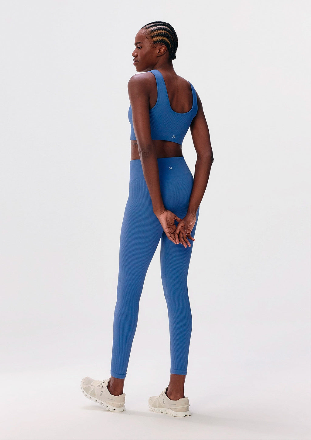 Top Esportivo Hering Canelado Sem Costura Feminino - Azul