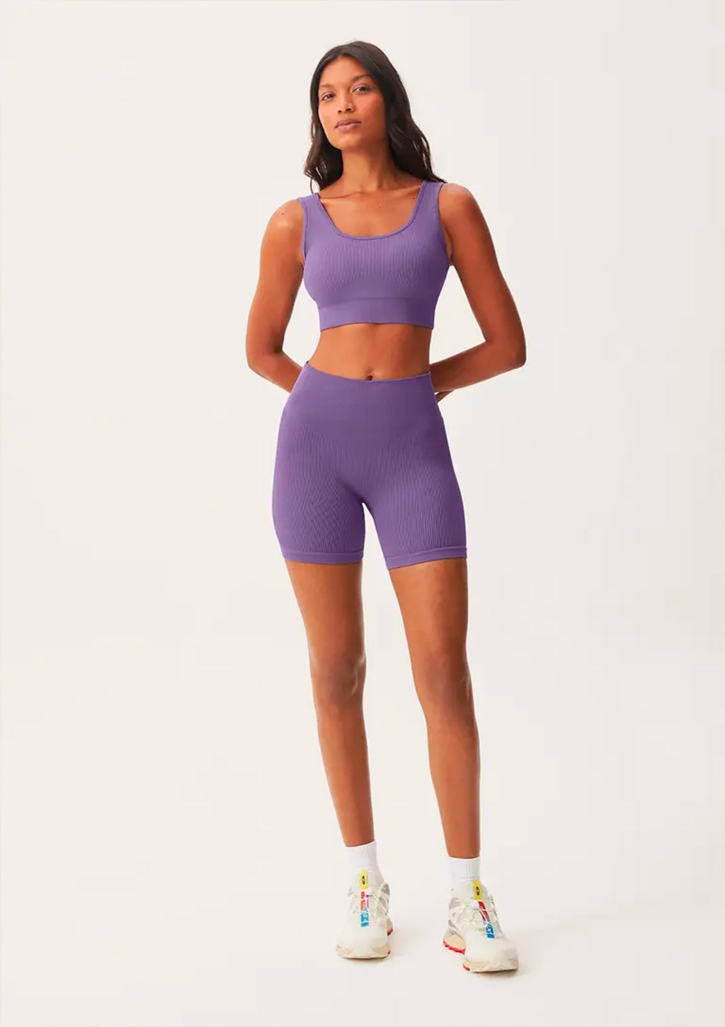 Top Esportivo Hering Sem Costura Feminina - Roxo
