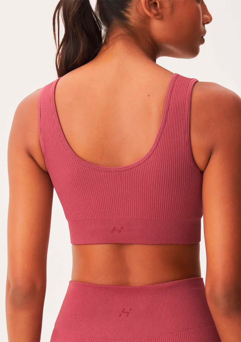 Top Esportivo Canelado Hering Sem Costura Feminina - Vinho