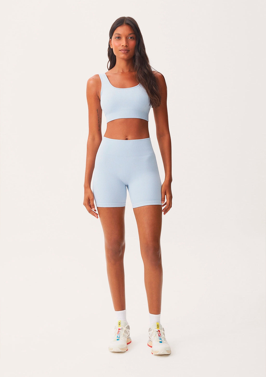 Top Esportivo Hering Canelado Sem Costura Feminino - Azul