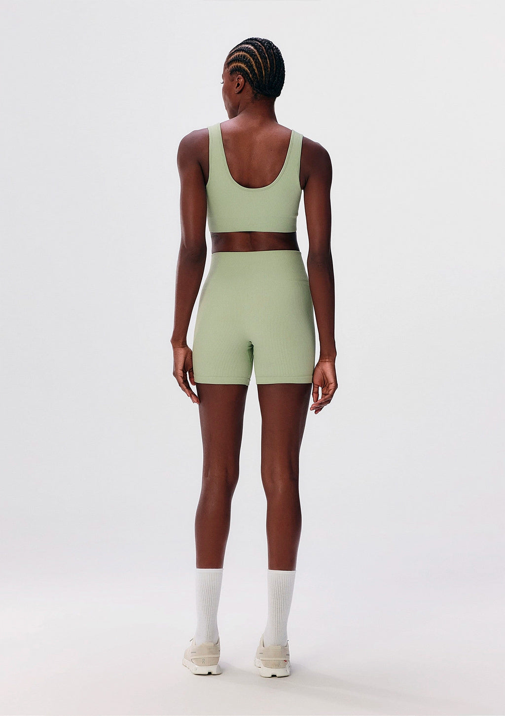 Top Esportivo Hering Canelado Sem Costura Feminino - Verde
