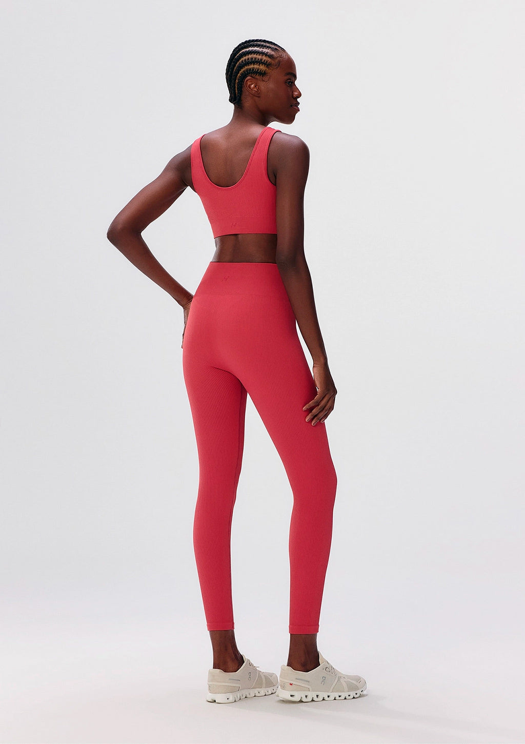 Calça Legging Hering Canelada Sem Costura Feminina - Vermelho