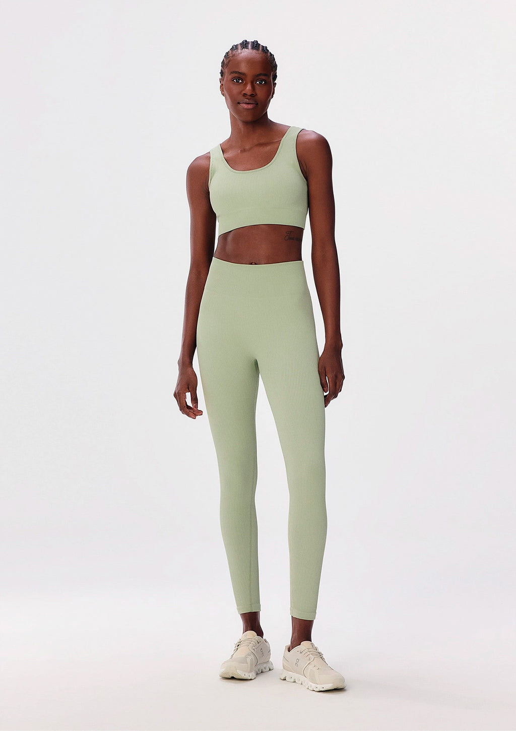 Calça Legging Hering Canelada Sem Costura Feminina - Verde