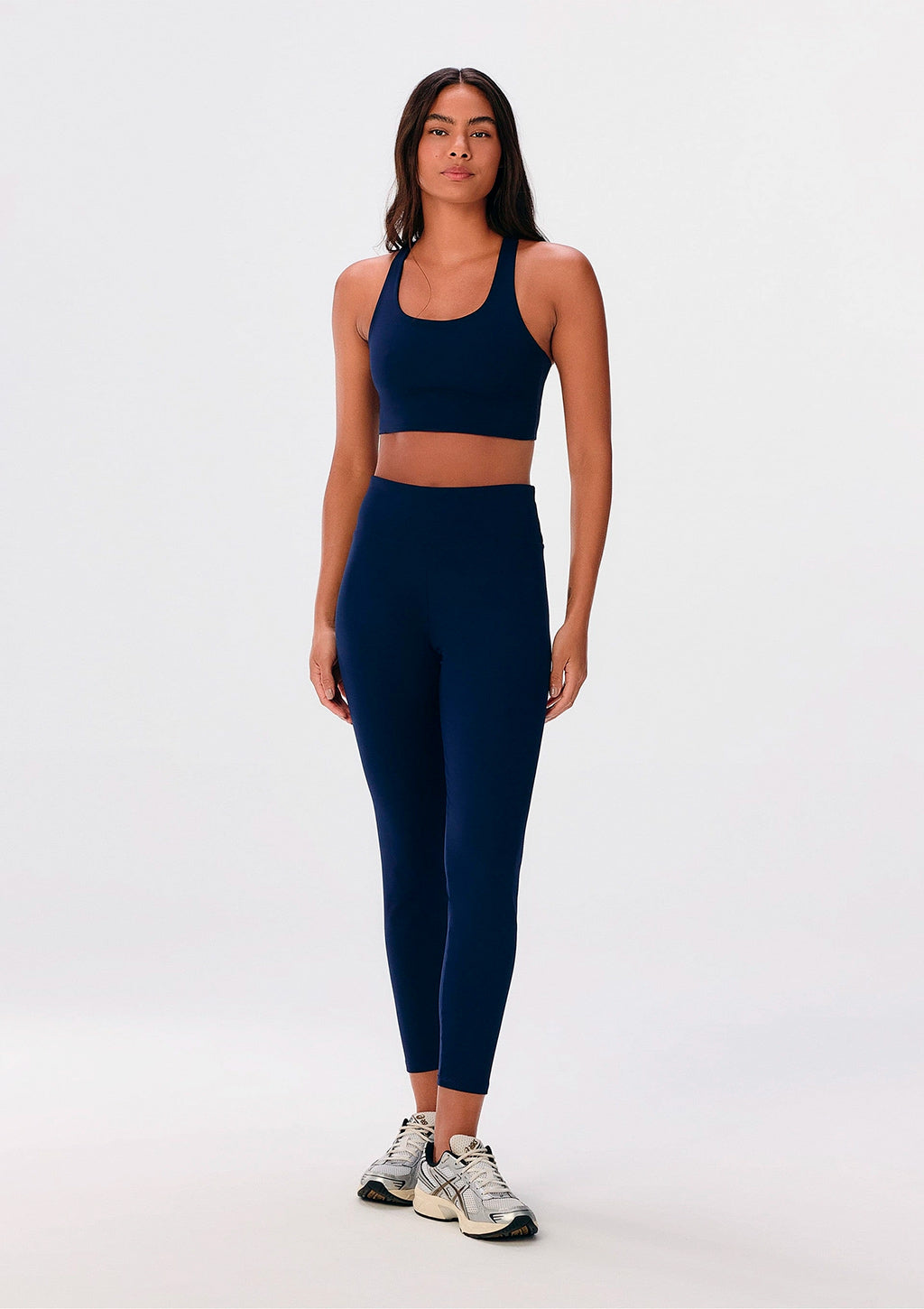 Top Esportivo Alças Finas Hering Sem Costura Canelado Feminino - Azul