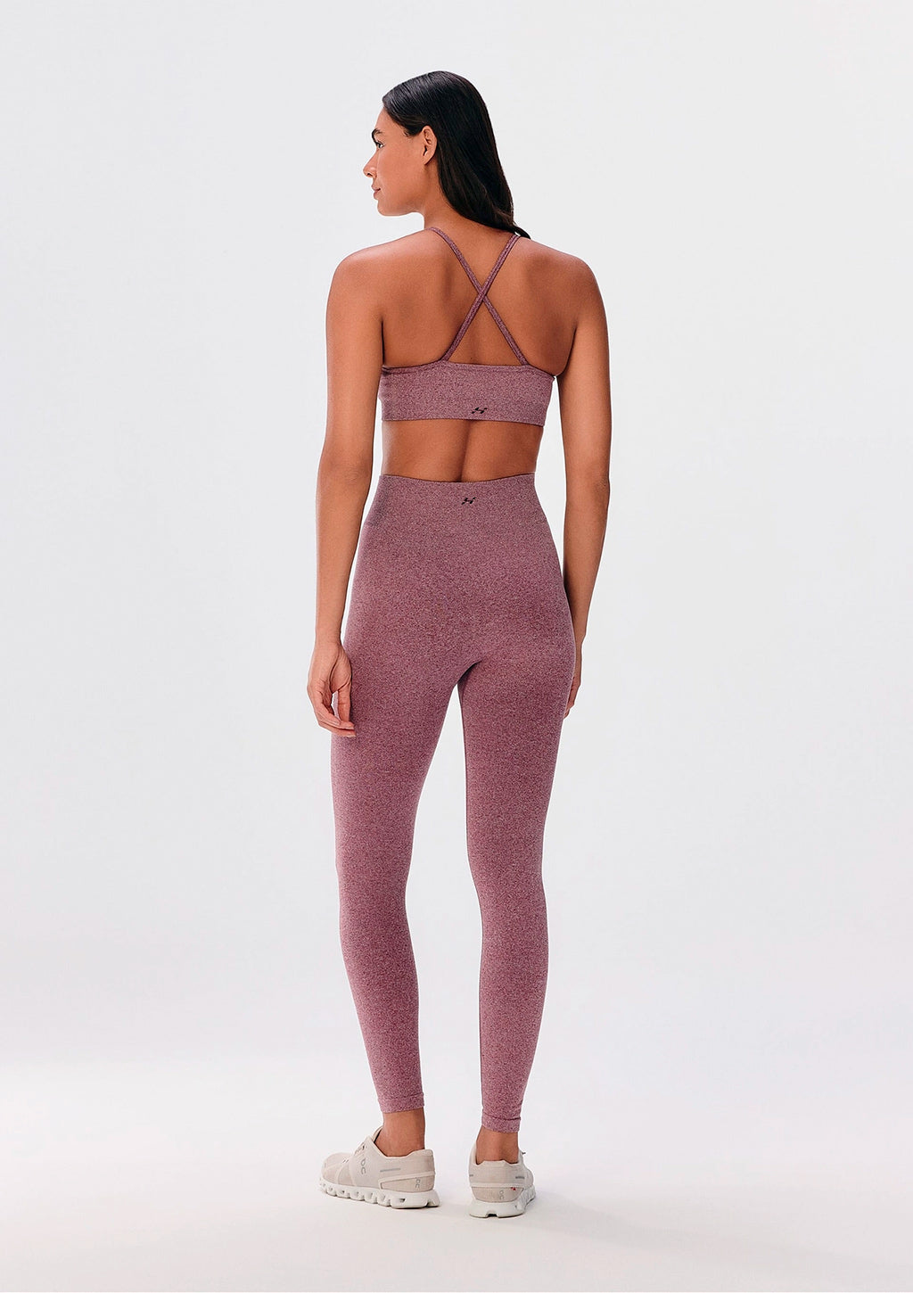 Calça Legging Hering Rajada Sem Costura Feminina - Vinho