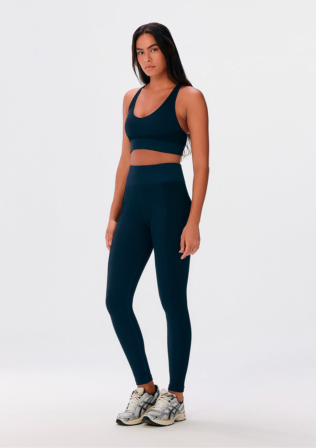 Calça Legging Hering Sem Costura Cintura Alta Feminina - Azul Marinho
