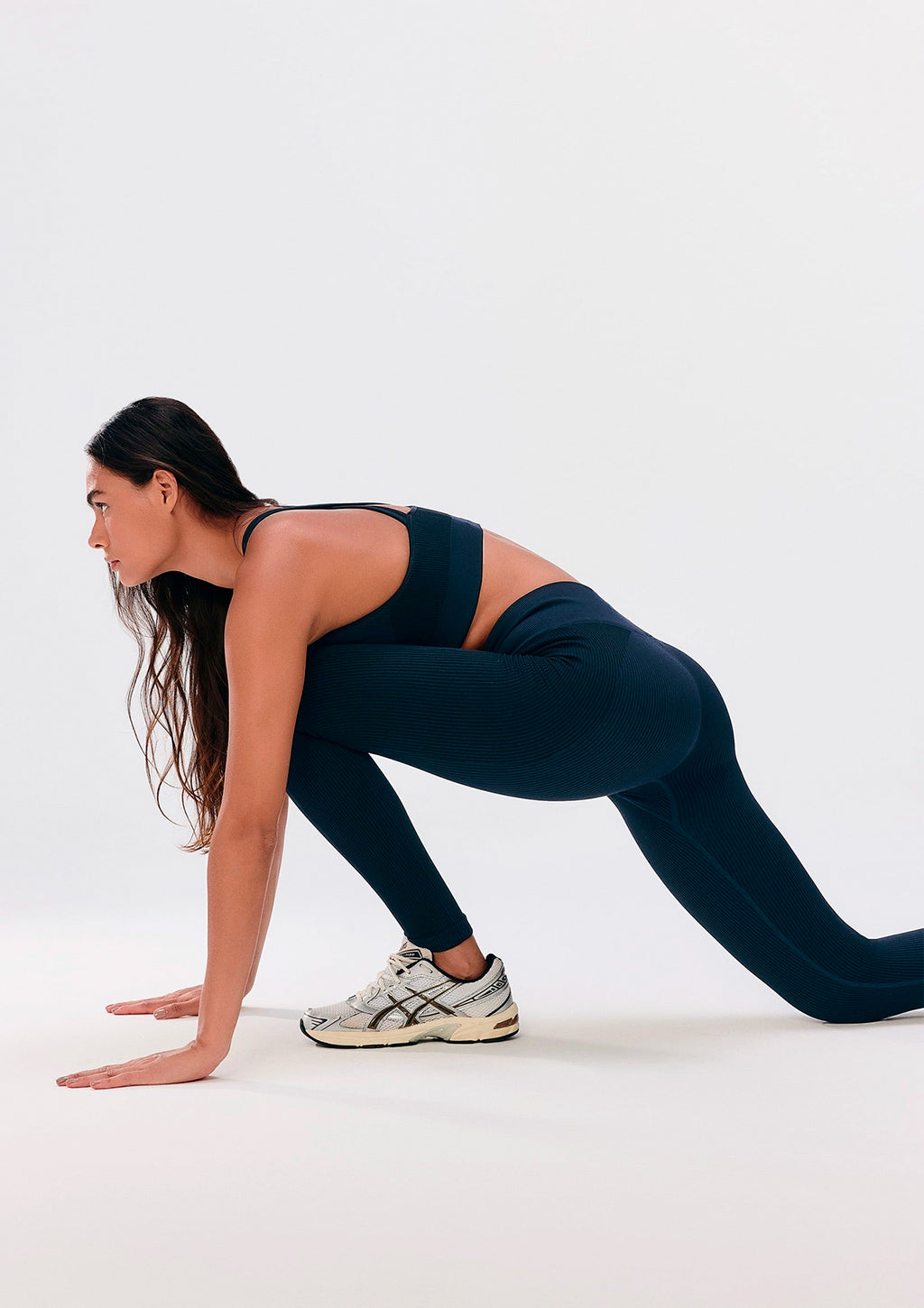 Calça Legging Hering Sem Costura Cintura Alta Feminina - Azul Marinho