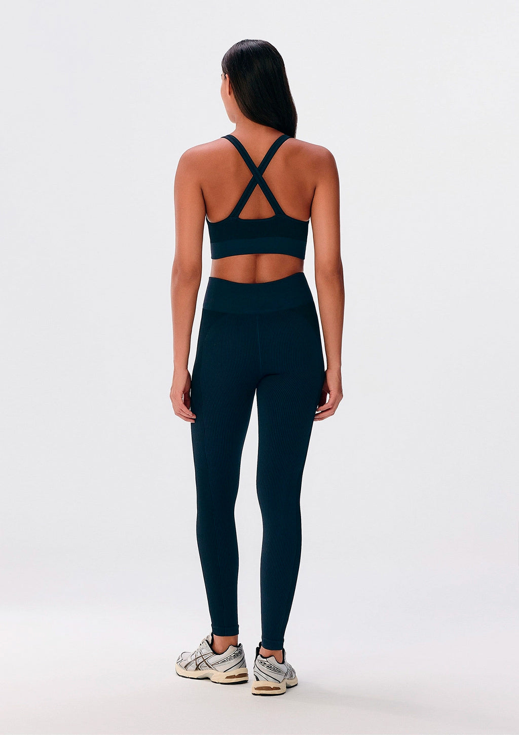 Calça Legging Hering Sem Costura Cintura Alta Feminina - Azul Marinho