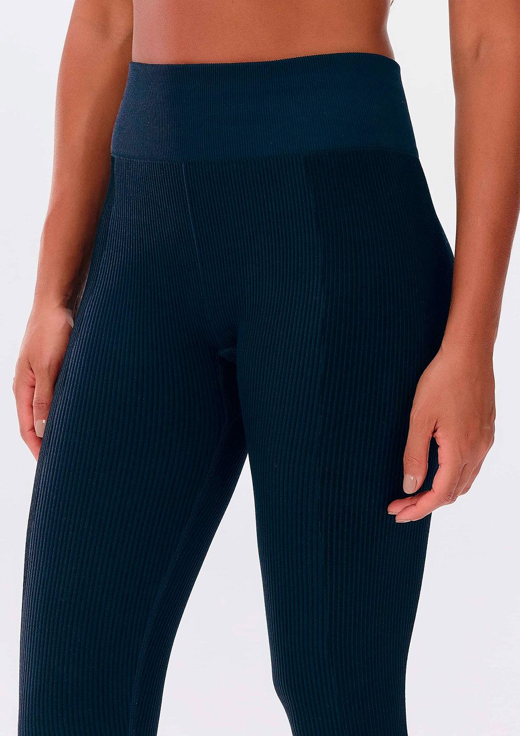 Calça Legging Hering Sem Costura Cintura Alta Feminina - Azul Marinho