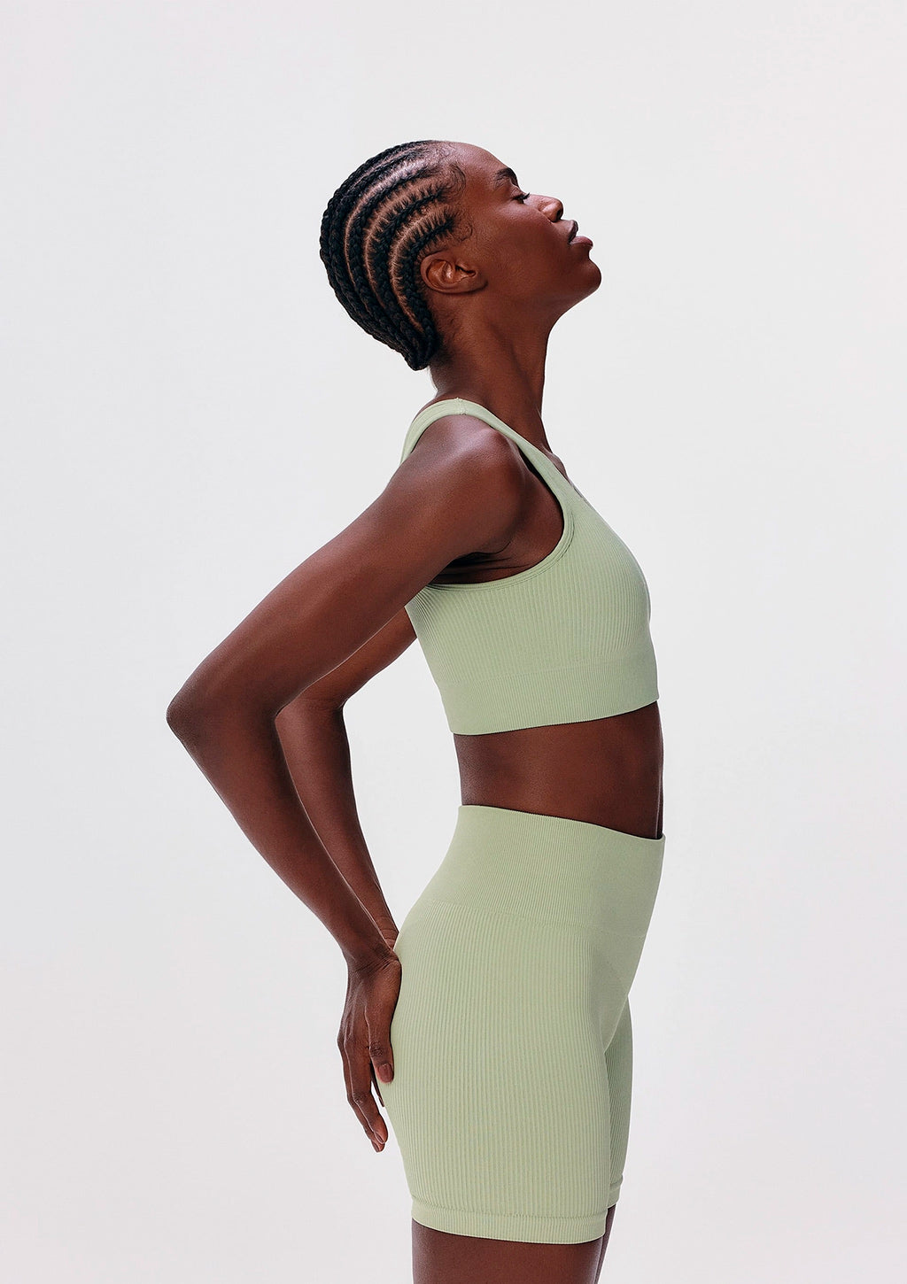 Bermuda Esportiva Biker Hering Sem Costura Feminina - Verde