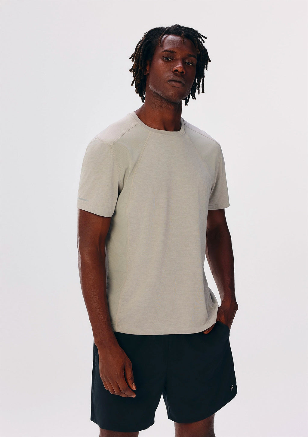 Camiseta Masculina Manga Raglan Easy Care Hering - Cinza