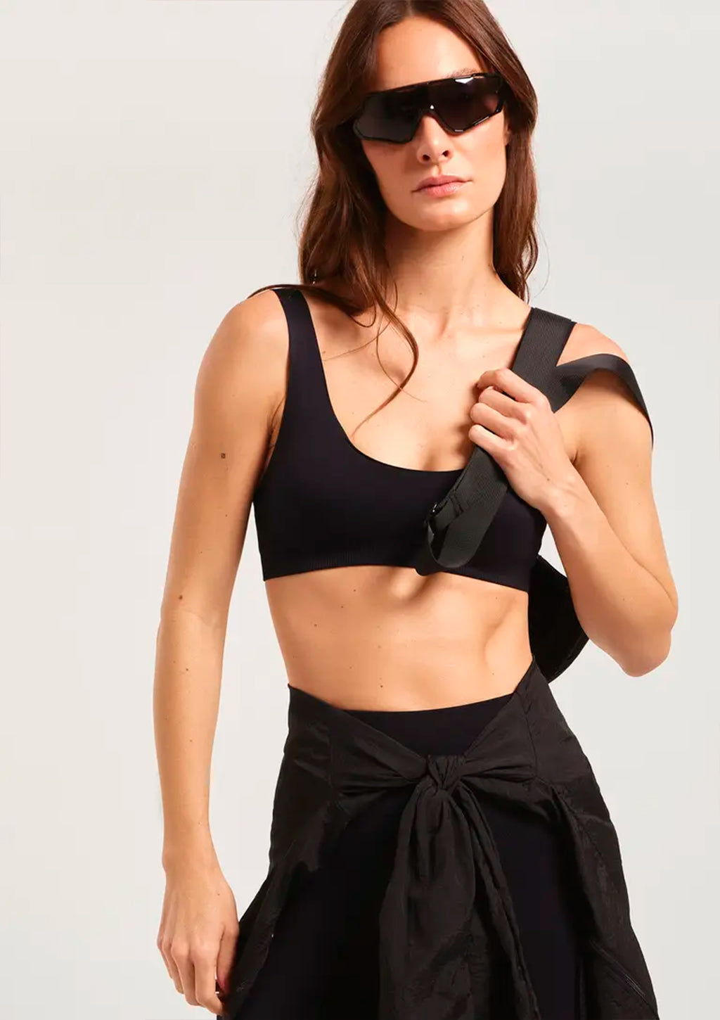 Top Esportivo Hering Sem Costura Feminina - Preto