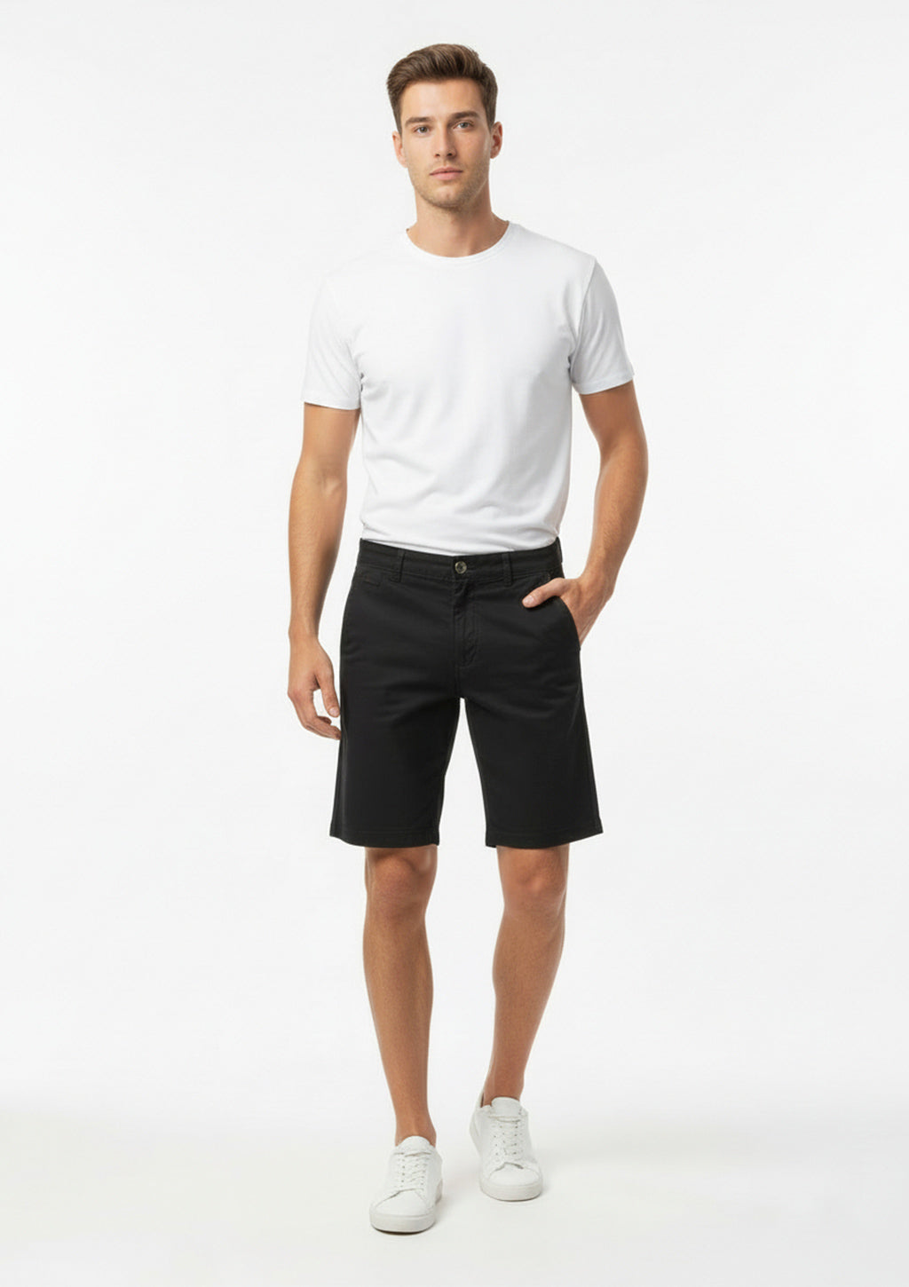 Bermuda Em Sarja Shop 5 Denim Masculina - Preto