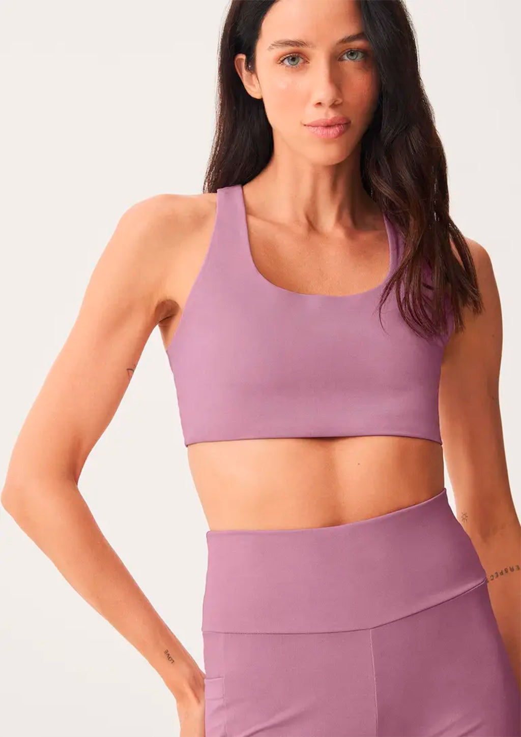 Top Esportivo Hero Hering Com Fio Lycra Feminino - Roxo