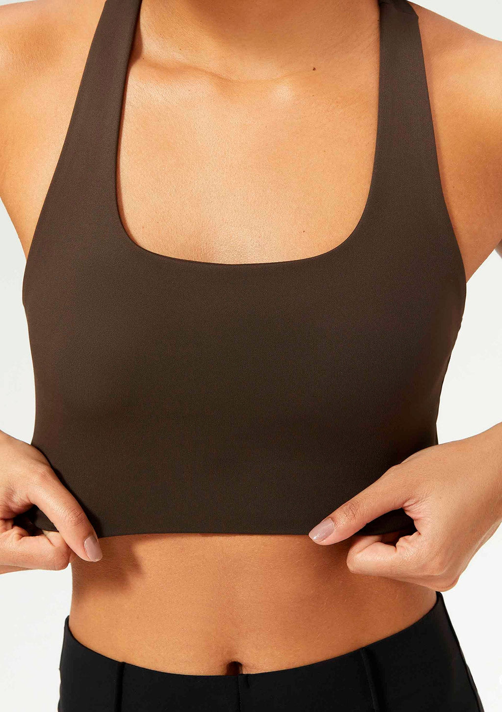 Top Esportivo Hero Hering Com Fio Lycra Feminino - Marrom