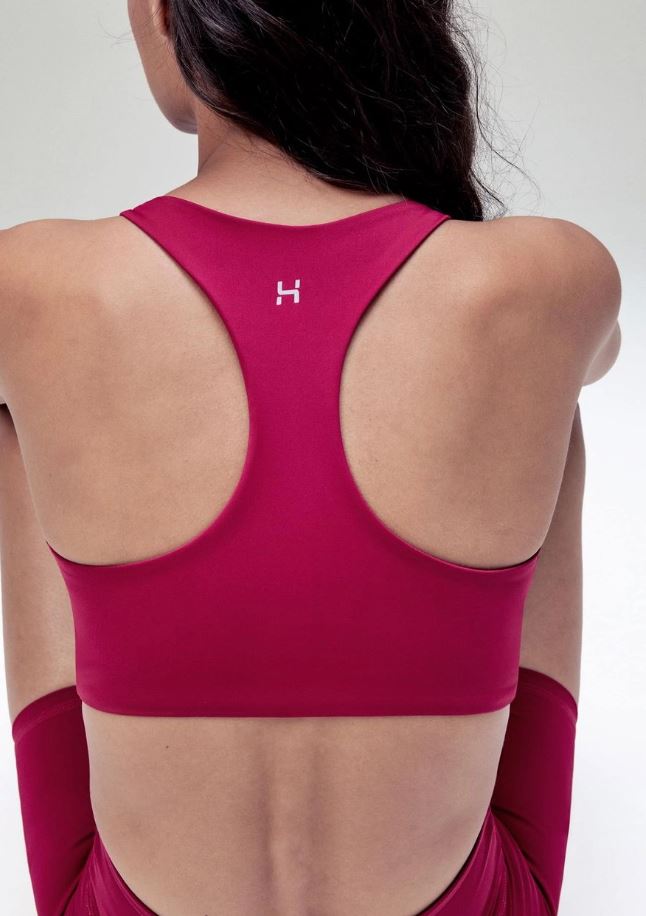 Top de Ginástica Costas Nadador Hering Sports Feminino Com Fio Lycra - Rosa
