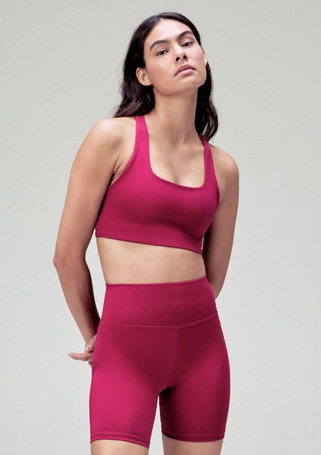 Top de Ginástica Costas Nadador Hering Sports Feminino Com Fio Lycra - Rosa