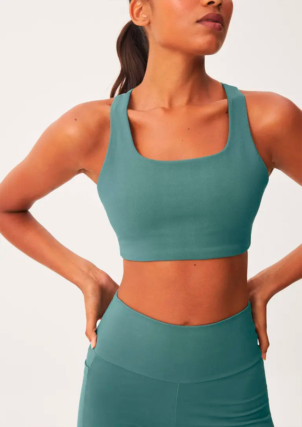 Top Esportivo Hero Hering Com Fio Lycra Feminino - Verde