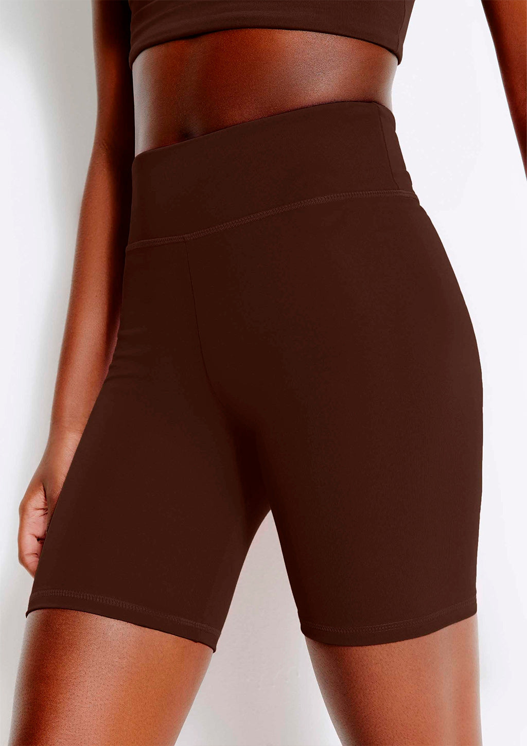 Bermuda Esportiva Hering Biker Com Fio Lycra Feminina - Marrom