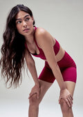 Bermuda Ciclista Hering Sports Feminina Com Fio Lycra- Rosa