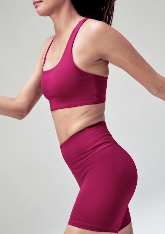 Bermuda Ciclista Hering Sports Feminina Com Fio Lycra- Rosa