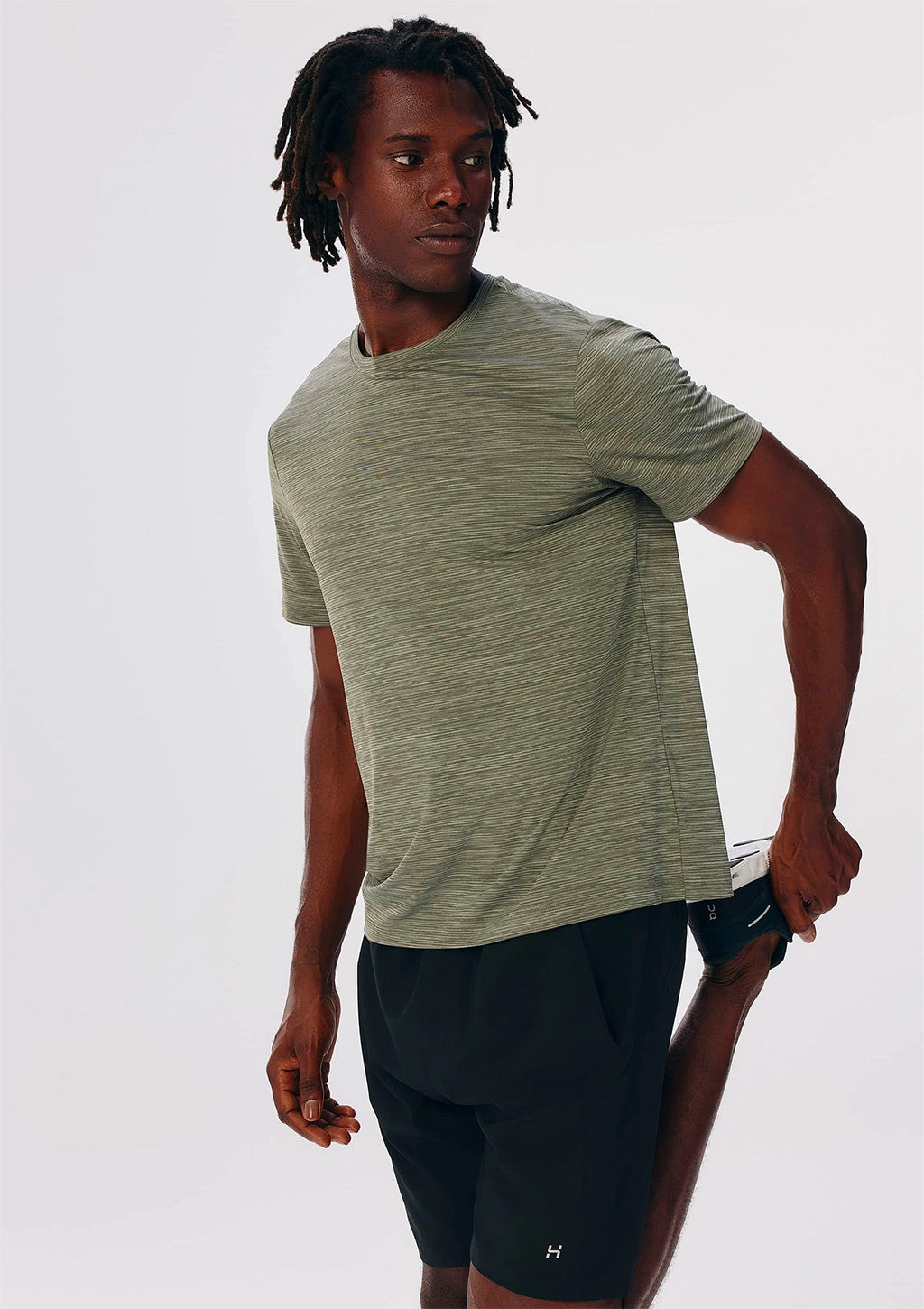 Camiseta Esportiva Masculina Rajada Easy Care Hering - Verde