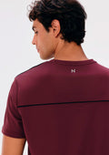 Camiseta Esportiva Hering Manga Curta Proteção UV Masculina - Vinho