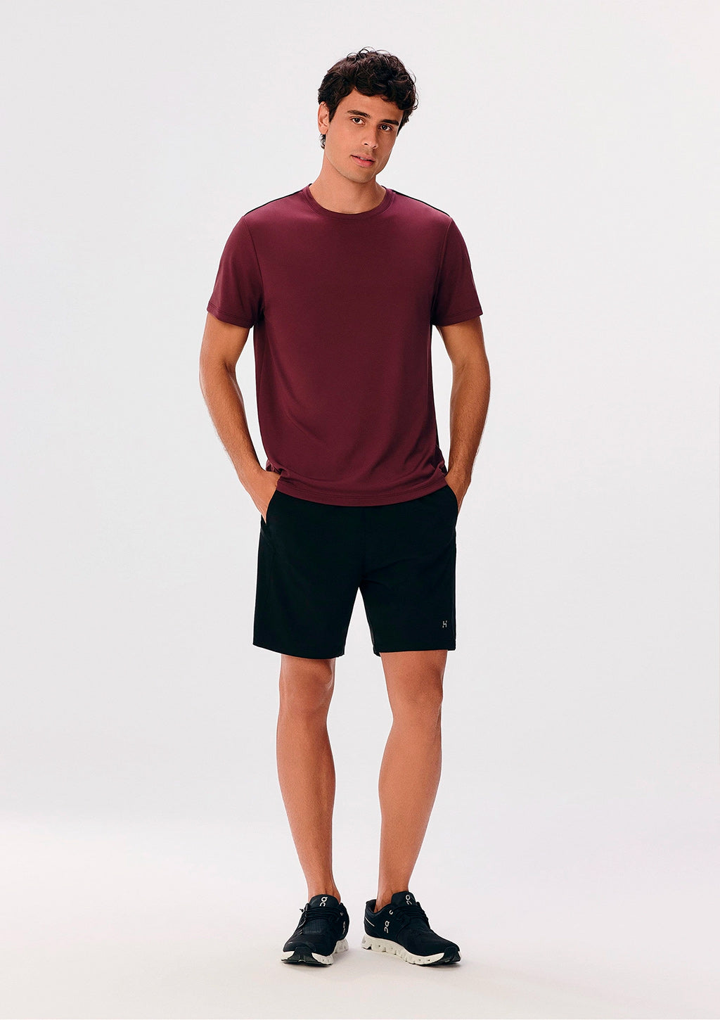 Camiseta Esportiva Hering Manga Curta Proteção UV Masculina - Vinho