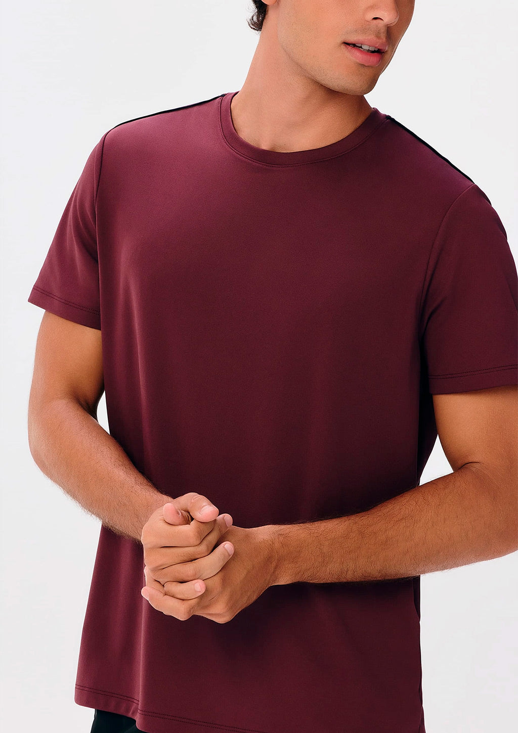 Camiseta Esportiva Hering Manga Curta Proteção UV Masculina - Vinho