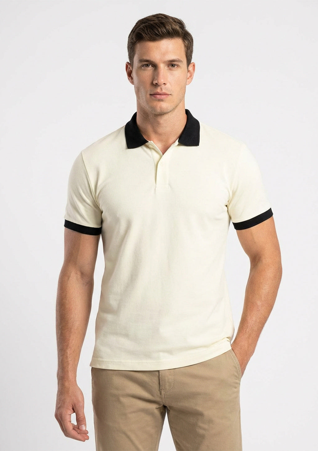 Camisa Polo Manga Curta Vokel Bicolor Masculina
