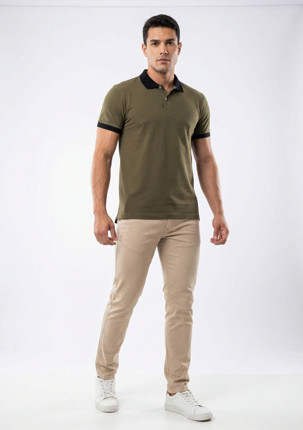 Camisa Polo Manga Curta Vokel Bicolor Masculina