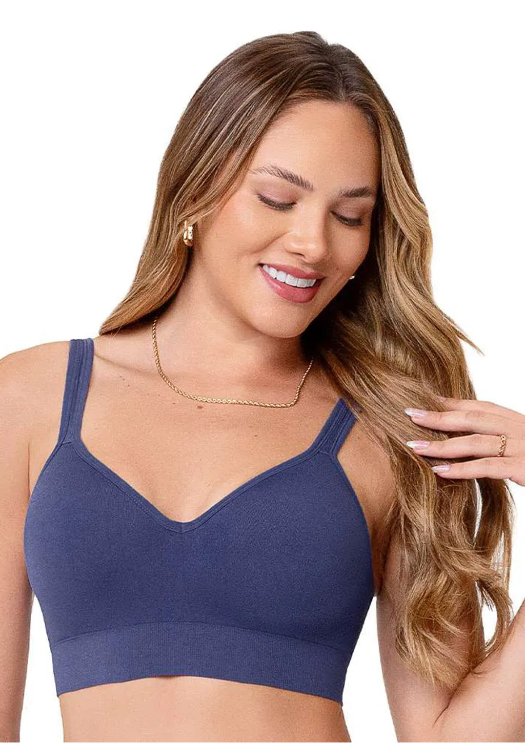 Sutiã Comfort Duplo Zee Rucci Alças Largas Reguláveis Com Bojo Sem Costura Feminino