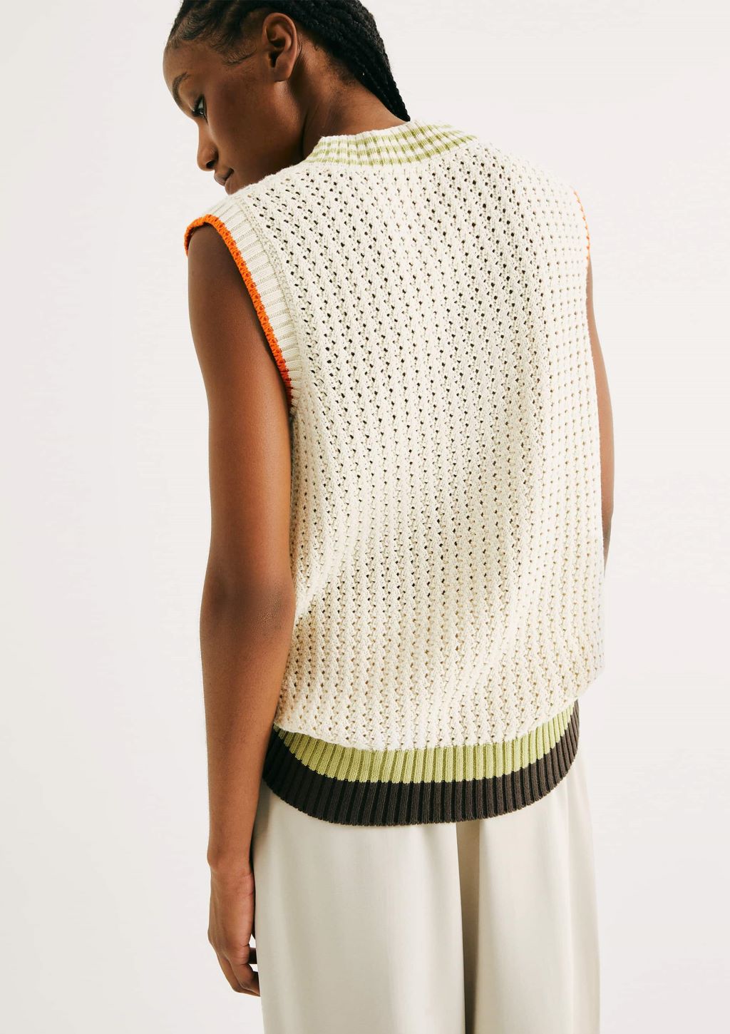 Colete Tricô Feminino Hering - Off White