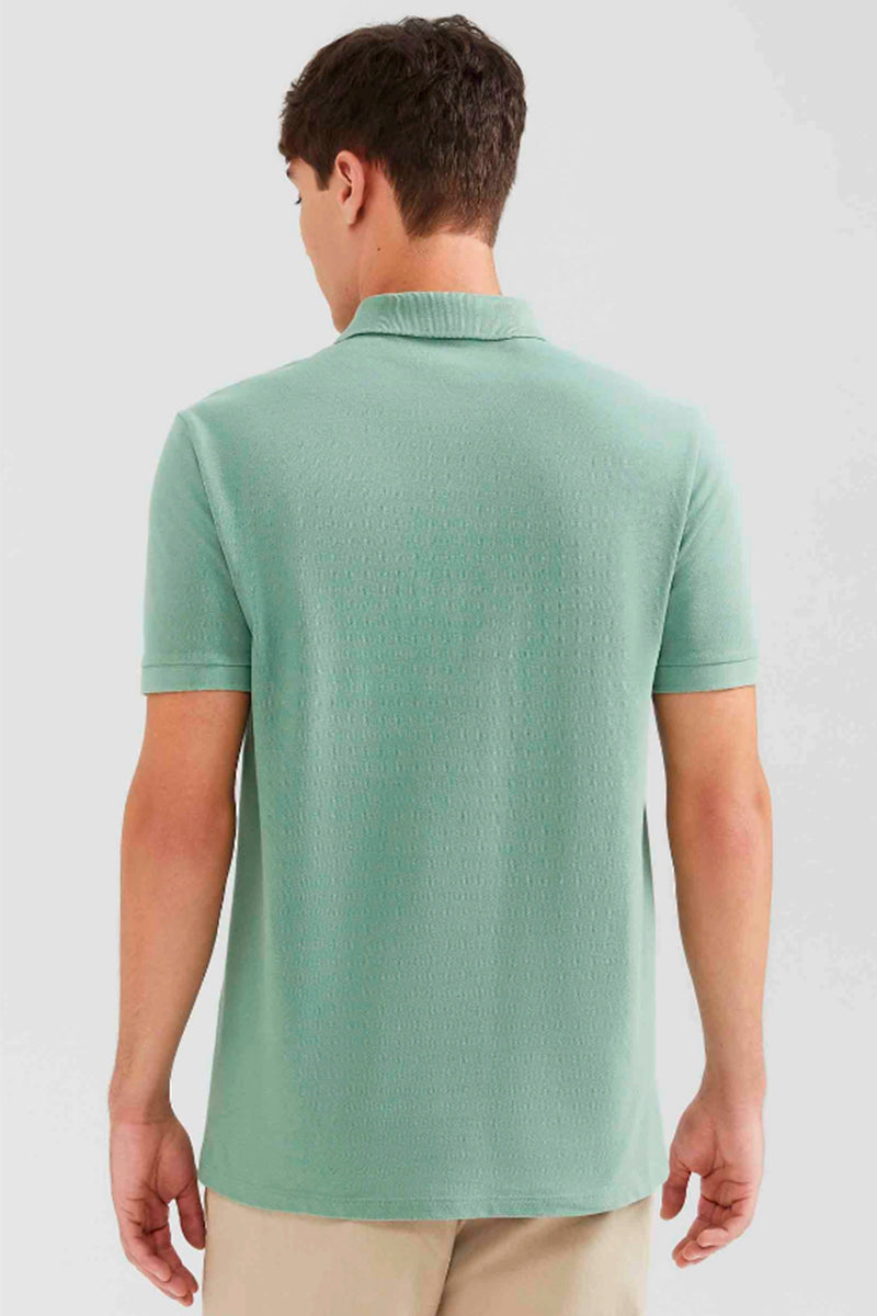 Camisa Polo Hering Básica Em Piquet Com Bolso Masculina - Verde