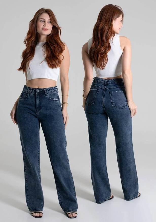 Calça Jeans Sawary Feminina- Azul