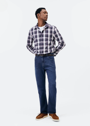 Calça Jeans Hering Básica Reta Masculina - Azul