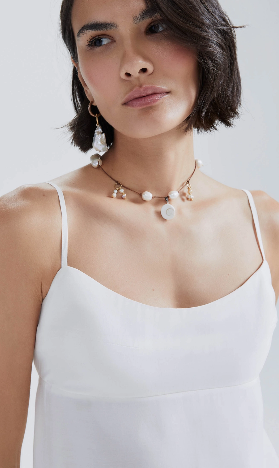 Regata Feminina Hering Evasê Em Modal - Off White