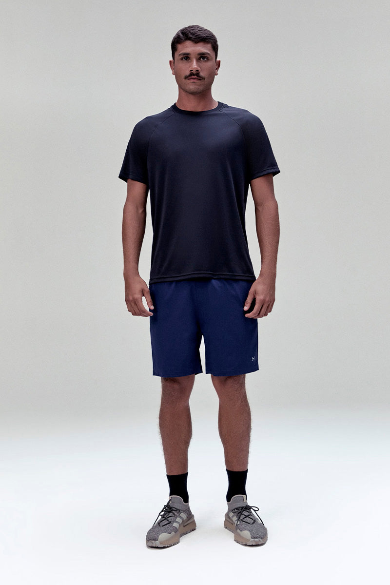 Camiseta Esportiva Hering Recorte Texturizado Masculina - Preta