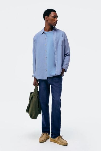 Camiseta Básica Hering  Super Cotton Masculina - Azul