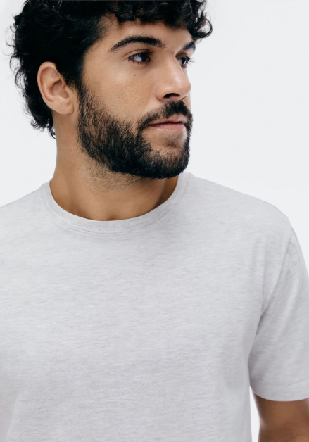 Camiseta Básica Hering Masculina Comfort Super Cotton - Cinza